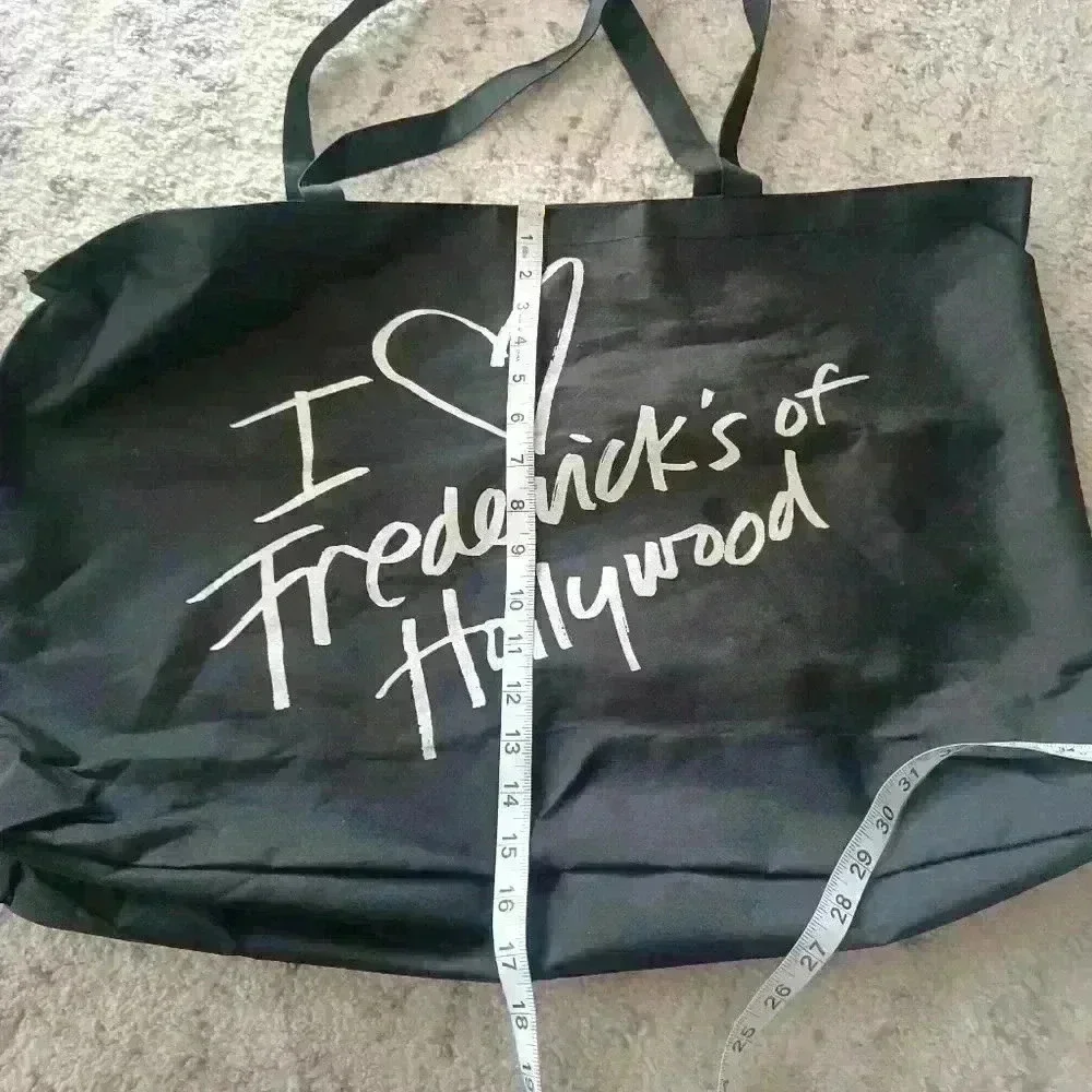 Frederick's of Hollywood Black Sturdy Canvas Xlarge Tote